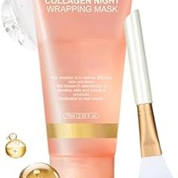 Skyaetheron Collagen Overnight Wrapping Peel Off Facial Mask Pack - Elasticity & Hydration Care, Reduces Sagging & Dullness - Hydrolyzed Collagen For Glowing Skin - Korean Skin Care-image-40