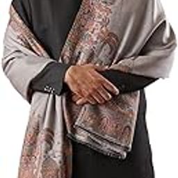 Men Rajwada Jamawar Shawl, Authentic Kashmiri Luxury Pashmina Style Shawl, Stole, Medium Size for Gents, Size 40x80 Inches.-image-33