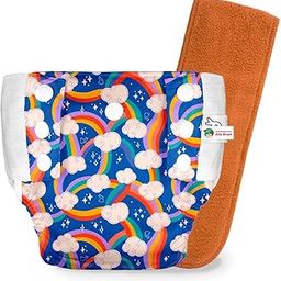 SuperBottoms UNO Cloth Diaper Pants (9kg-17kg) | Pant Style Cotton Diaper Pants | Super Absorbent | Washable & Reusable 300+ times | Comes with a Dry Feel Magic Pad | CPSIA Certified | Sweet Twinkle-17