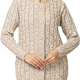 Winter Wear Casual Wear Acrylic Blend Button Closure and with Two Side Pockets Long Cardigans for Women's-image-16