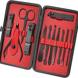 Clefairy Manicure Set Nail Set Nail Clipper Kit Professional - Stainless Steel Pedicure Set Nail Grooming Kit of 12pcs with Case for Travel-image-17