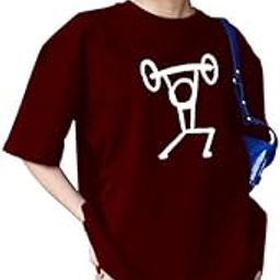 Baggy T-Shirts for women Workout, Exercise, Gym, Yoga Oversize Tees - Round Neck, Half Sleeve, Loose Fit-image-100