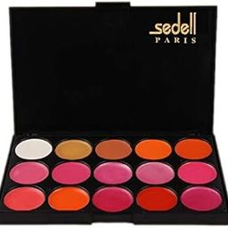 Sedell Professional Long Lasting Waterproof Matte Lipstick Palette Set Of 15, Multicolor, 2 g-12