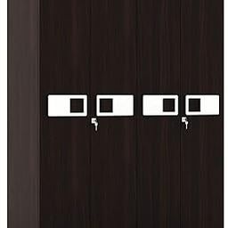 Hexagon Furnitures 4 Door Wardrobe/Dark Brown with Drawer(Height:75inch)(Depth:21inch)(Width;60inch)-22