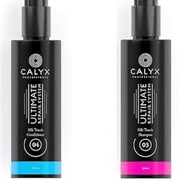 Calyx Professional Shampoo & Conditioner Combo - (200ml) Ultimate Hair Repair System Silk Touch - Reduces Hair Fall, Makes Hair Healthy-image-56