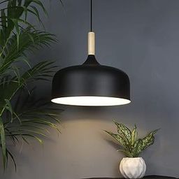 MONI Lights Hanging Tulip Cone Disc Ceiling Light Lamp Home Decor Items, Hanging Ceiling Decorative Chandelier Home, Living Room, Indoor Outdoor Jhumar Lighing (Black)-image-8
