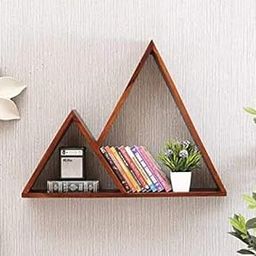 OGESTA Floating Wood Shelves for Wall, Wall Mounted Display Ledge Storage Rack, Set of 3 Wall Shelves for Living Room, Bathroom, Bedroom, Office and Kitchen (X-Small(15×15×3cm), Brown)-image-101