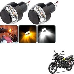 AUTOADDICT Auto Addict Bike And Scooty Handle Bar End DRL/White And Yellow Turn Signal LED Light Blinker Indicator For Honda SP 125-image-2