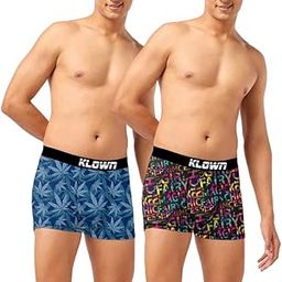 Pack of 2 Printed Trunk for Men | Cotton Blend | Soft & Stretchable | Stylish Men's Underwear | Comfortable Fit | Assorted Prints | Innerwear for Men |Black::Pink::Light Blue-image-81