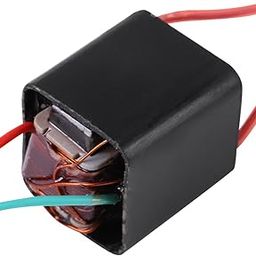 F FABOBJECTS® Miniature3.6~6V to 20KV High Voltage Transformer Boost Step-up Inverter Arc Pulse Generator Power Module Black-50
