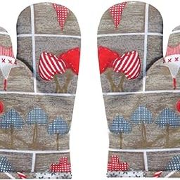 AIRWILL, 100% Cotton Kitchen Padded Oven Gloves, Mitts (Pack of 2)-26
