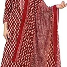 Women's Maroon Rayon Blend Ethnic Motifs Straight Printed Kurta Pant With Dupatta Set | Office Wear Straight Kurta Set | Printed Salwar Suit For Women-0