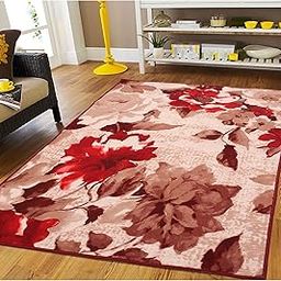 MODEFE Multi Color Chestergarden Soft Washable Anti Slip Bed Carpet 3X5 Feet Plush Rug for Bedroom, Living Room and Hall Decor-image-51