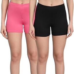 Women's Stretchable Cotton & Stretch Modal Lycra Fabric Cycling/Yoga/Casual Shorts-image-90