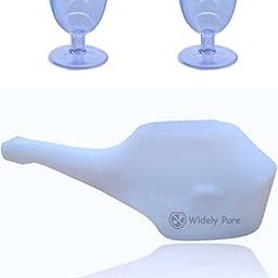 Eye Wash Cup transparent cup pack of 2 and Jal Neti Pot for sinus congestion Nasal washer with user manual-21