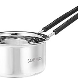 Amazon Brand - Solimo Stainless Steel Sauce Pan/Milk Pan | BIS-Approved I 14cm I 800ml I Silver-image-5