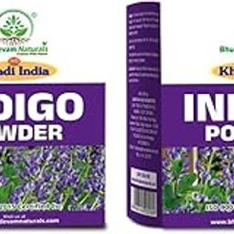 Khadi Indigo Powder for Hair By Bhudevam Naturals - 100% Natural Dye for Rich Black Color, Strengthens Hair & Reduces Grays - Pack of 2-image-102
