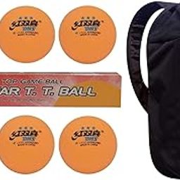 DHS TT Ball 40MM 3 Star Orange (6 Pcs Box) 24 PCS with Smart PRO TT Special Cover Speed Black-20