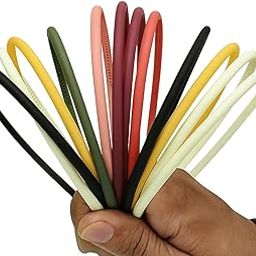 ANNA CREATIONS Plastic Headbands with Teeth – Pack of 12 | DIY Craft, Sports Hair Bands for Women, Girls, Teens, Kids – Durable, Lightweight Hair Accessories (MULTICOLOR/MATTE 0.5CM, Medium)-image-50