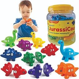 JurassiCount-Montessori Dinosaur Number Matching Set (20 pcs)-image-24