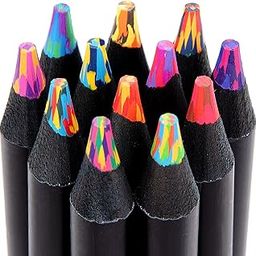 Maqhpu 12 Colours Rainbow Pencils, Gifts for School Girls Boys, Jumbo Colouring Pencils for Children Adults, Pens Girls for School Cone Filling, Drawing, Colouring, Party Bag Children's Birthday Party-image-95