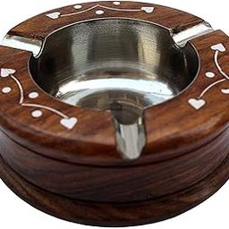 S S WOOD NATION Handmade Wooden round ashtray for Home Office Car Gifts-picture-32