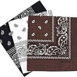 Large Bandana Handkerchief - Head Bandannas for Men & Women - Cowboy Bandana Packs - Paisley Bandana Set-image-84