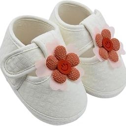 Baby Girls Soft Cotton Floral Velcro Belly Sandal/Booties For 6to 12 Months/12 to 18 Months/18 to 24 Months-BT4915-image-71