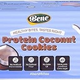 Bene Protein Coconut Cookies – 17g Protein | High-Protein Biscuits with Real Coconut & Whole Wheat | No Maida, No Refined Sugar, No Preservatives | Healthy Crunchy Snack | 1 Pack (80 Gram)-image-14