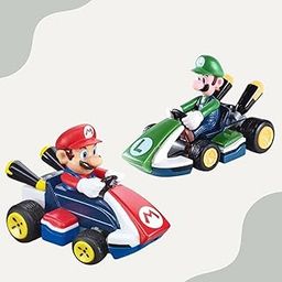 New Super Big Luigi & Mario Pull Back Kart Faster Mini Racer Cars Toy (Multicolor)-image-69
