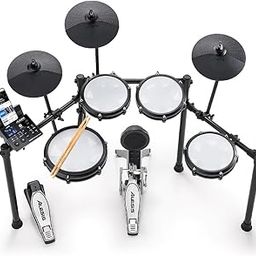 Alesis Nitro Max Kit Eight Piece Electronic Drum Kit with Mesh Heads, Bluetooth-image-9