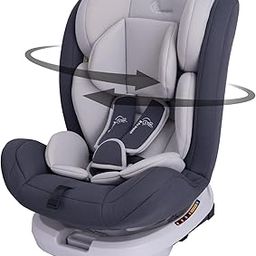 R for Rabbit Jack N Jill Grand Isofix Baby Car Seat Convertible 360 Rotatable Kids Car Seat of 0 to 12 Years Age Comes with 5 Point Safety Harness Ece R44/04 Safety Certified|(Grey)-image-83