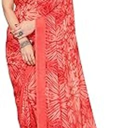 SAREES Women's Printed Georgette Saree with Matching Blouse Piece | Stylish & Beautiful Fancy Saree for Festivals, Wedding, Parties, Casual Outings-40