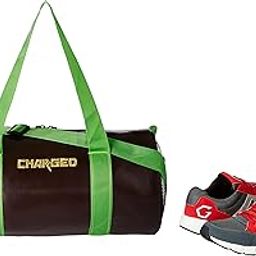 Charged Sports Bag Adena Brown With Gowin Sports Training Shoe Nx-2 Grey Red Size 8-image-41