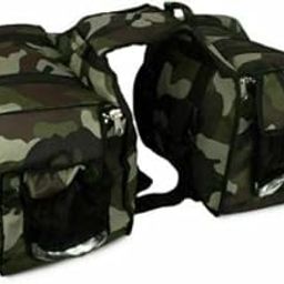KOHLI Accessories Double-Side Multicolor Leatherette Motorbike Saddlebag (60 L) Army-18