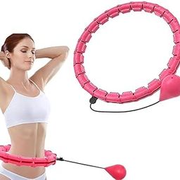MANVI Weighted Hula Hoop for Women Exercise, 2 in 1 Adjustable 24 Detachable Weight Loss Equipment for Waist Exercise, 360 Spinning Hula Hoop for Women Weight Loss Product-image-14