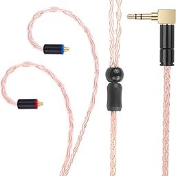 Gneinour 8 Core Silver Plated Upgrade Earphone Cable Compatible with SE846 SE215 SE315 SE425 SE535 Earbuds MMCX Headphone Cable with 3.5mm Plug-16
