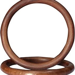 TOREX� | Wooden Bag Handle 1 Pair for Macrame Purse, Bag, DIY Art and Craft (Round Brown (About 4.4'' inch, Inner Size 3.6'' inch, 11mm Diameter))-image-48