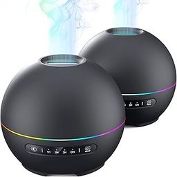 THIMONES 2 Pack Essential Oil Diffusers for Home - 200ml Aromatherapy Diffuser with 4 Timers & 7 Colors Night Lights, 20dB Quiet Working for 10 Hours, Auto Shut-Off-17