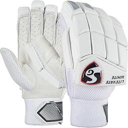 SG Litevate White Cricket Batting Gloves | Color: White | Size: Mens, Right Hand | for Men & Boys | Material: Leather & TPU | Enhanced Grip and Protection for Superior Performance | Lightweight-image-25