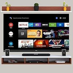 SOAMI; CARVING THE FUTURE OF WOODS Engineered Wood Wall Mount TV Unit/TV Stand/TV Cabinet/TV Entertainment Unit/Set Top Box Stand, Ideal for 52", D.I.Y, (Teak Natural/White)-image-86