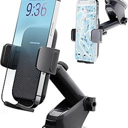 Ultra Powerful & Universal Car Phone Holder | Flexible One-Hand Mount for Dashboard and Windshield | Suitable for 4-7" Phones-image-46