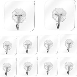 Sileni Self Adhesive Strong Plastic Hooks for Wall, Waterproof and Oil Proof for Kitchen Bathroom Ceiling Office Window (Pack of 5, White)-25