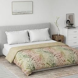 DDECOR Live beautiful Cotton Skin Friendly Leaves 80 GSM Summer Reversible Double Dohar | 2.28M X 2.54M - Green-image-38