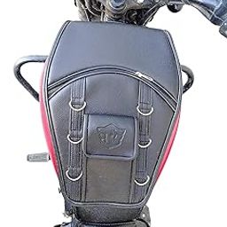 UNIWARE® RE Thunderbird 350/500 & Thunderbird 350X/500X Leather Scratch Proof Tank Cover/Tank Bag - Mobile Pocket Tank Cover (Black) (Right Side Fuel Cap)-picture-20