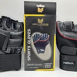 Novafit NOVA Pure Leather Unisex Leather Gym Gloves, for Professional Weightlifting, Fitness Training and Workout, Wrist Wrap for Protection-image-45