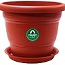 TrustBasket Terracotta pots with Bottom Plates - 3 Pcs (6 inch) | Gamla for Plants with Saucer | Pots and planters with Tray | Garden pots & Bottom Plates-image-40
