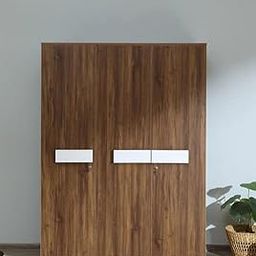 Hexagon Furnitures Engineered Wood 3 Door Wardrobe | With Drawer And Shelves-8