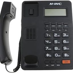 UniQMart English Version Landline Telephone Office Hotel Without Battery Power Black-25
