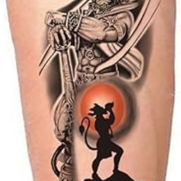 God Hanuman Say Shree Ram Temporary Tattoo Waterproof For Male and Female Temporary Body Tattoo Multicolor-picture-25